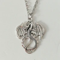 retro flying dragon necklace simple personality magic dragon pendant sweater chain with accessories alloy necklace gift