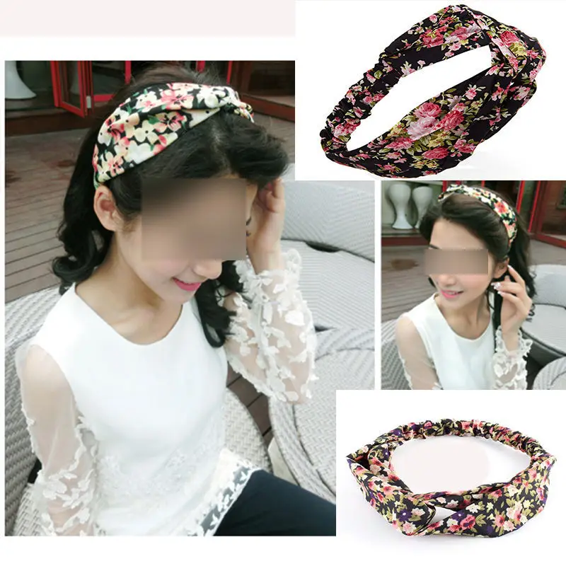 1 Женский тюрбан из хлопка повязка на голову с завязанным узлом |