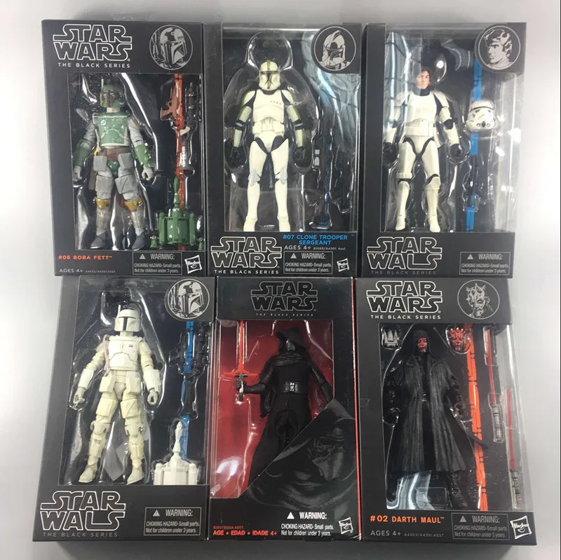 LSY Star Wars The Black Series Kylo Ren Stormtrooper Phasma Darth Maul Vader Hab Solo PVC Action Figure Toy Hot Selling | Игрушки и