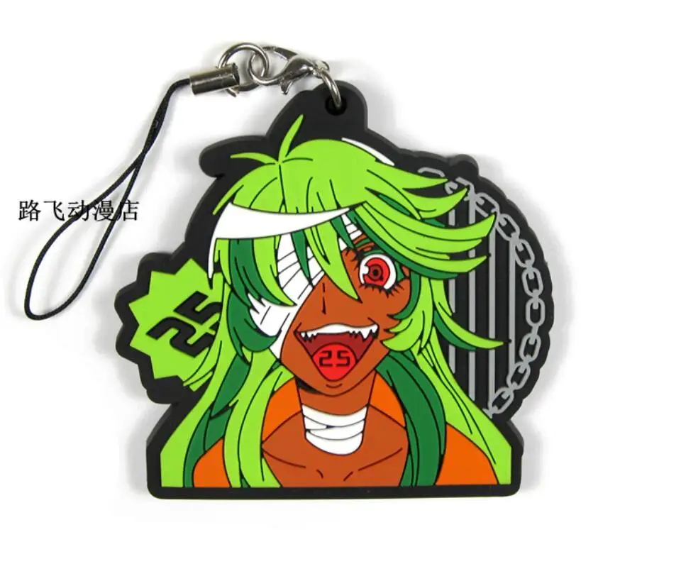 Новое поступление detentionhouse Nanbaka Nico Rock Jyugo Uno аниме Рисунок резиновый брелок-подвеска для мобильного телефона ремень - Цвет: 1