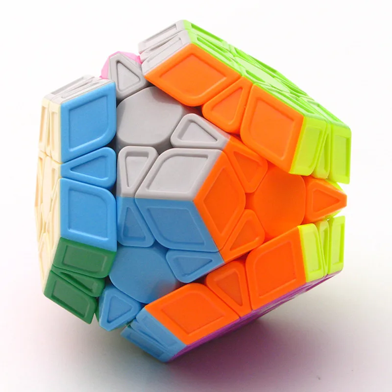 Qiyi красочные Megaminx Magic Cube Stickerless Профессиональный Скорость головоломки Cubo Magico