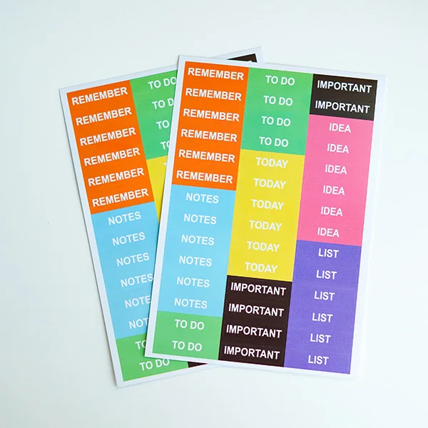 Midodo 2 листа/мешок индексы планировщик бумажные наклейки чтобы сделать список