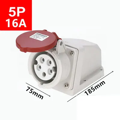 16A IP44 Водонепроницаемый Электрический Промышленный разъем 3P 4P 5P мужской/женский Промышленный разъем - Цвет: Красный
