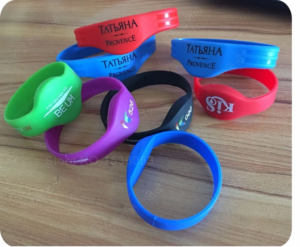 500pcs125Khz TK4100/EM4100 чип RFID Браслет индивидуальная печать с логотипом