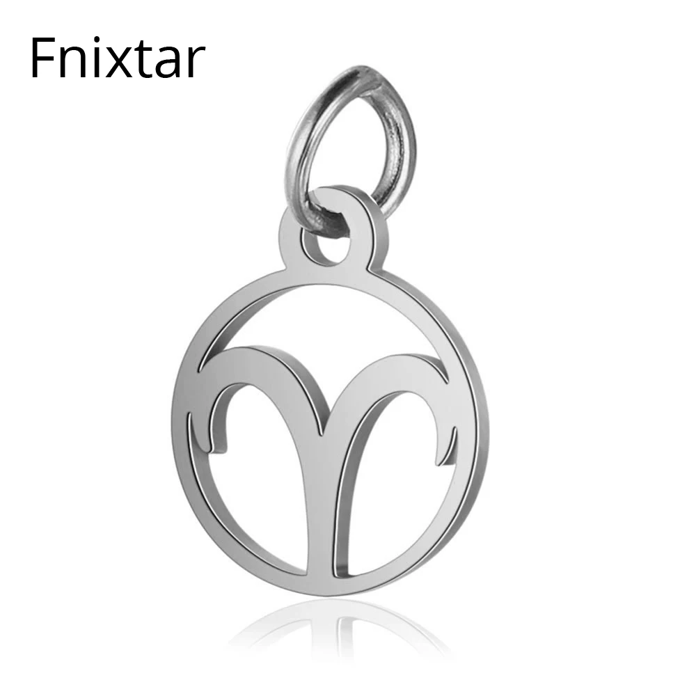 Fnixtar новинка подвеска из нержавеющей стали в виде знака зодиака модная сделай сам