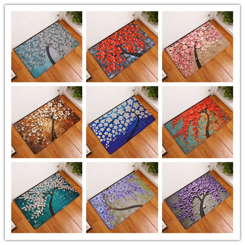 Новинка 2017 добро пожаловать коврики с принтом дерева для ванной кухни ковры