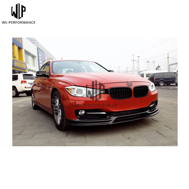 Для BMW 3 серии F30 F35 карбоновое волокно передний шкив для губ Нижний Бампер