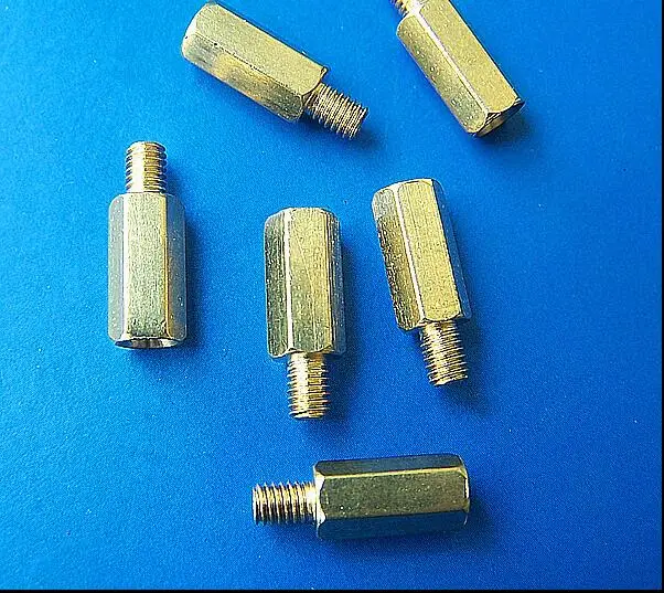 

M3 *4 5 6 7 8 9 10 11 12 13 14 15 16 17 18-23MM +6MM single-head Hexagon Copper pillars cylinder Outside screw tooth length:6MM