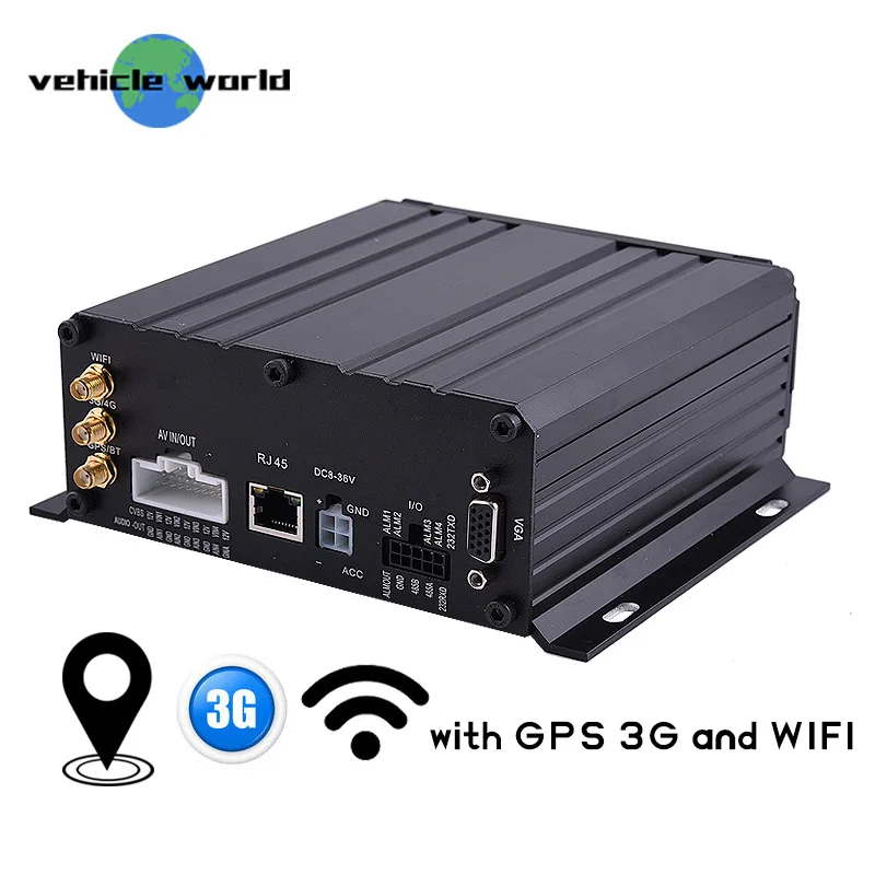 4 Каналы 720 P/D1/HD1/CIF с 1CH VGA выход gps WI FI 3g MDVR|Видеорегистратор для видеонаблюдения| |