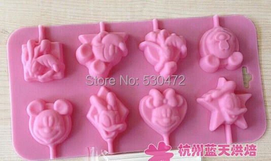 1 шт. 8 отверстий форма для торта с Микки/силиконовая мыла кухонного инструмента