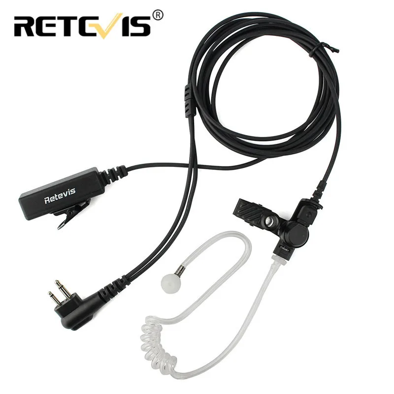 Retevis наушники Walkie Talkie 2 PIN тайная Акустическая трубка наушник гарнитура микрофон для Motorola Радио Walkie Talkie аксессуары