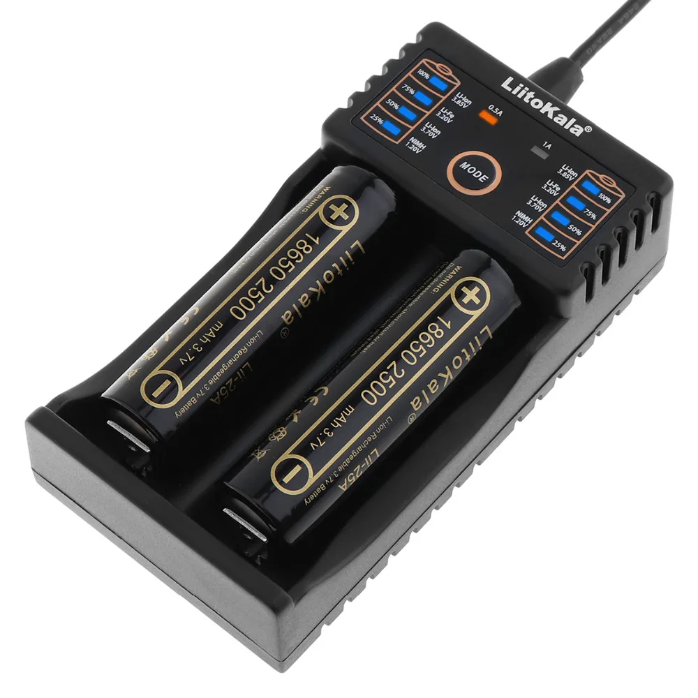 2 независимых слота USB умное зарядное устройство для 1 В 3 7 в 8 AA AAA 26650 18650 18490 18350 17670