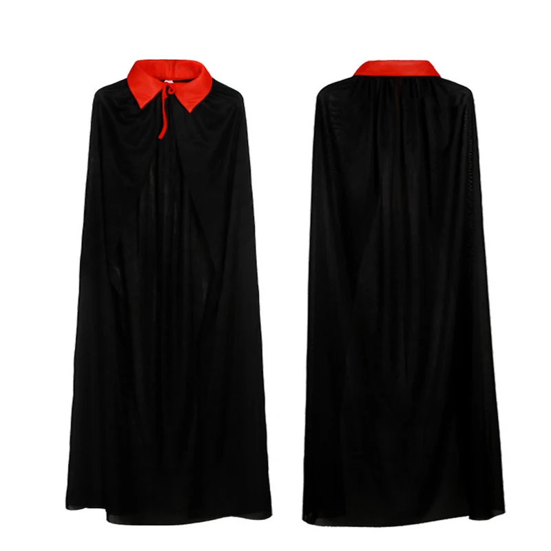 Унисекс косплей на Хэллоуин вампир плащ ведьмы черный красный костюм для
