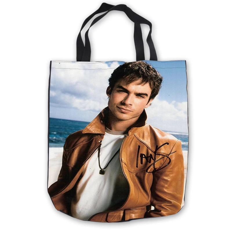 Пользовательские холст ian somerhalder ToteBags Ручные Сумки хозяйственная сумка