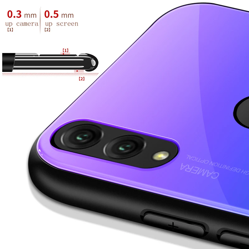 Чехол из градиентного стекла для honor 10 9 lite 8 8x чехол hawawi honer light bumper copue 8x8 x shell honor10 |
