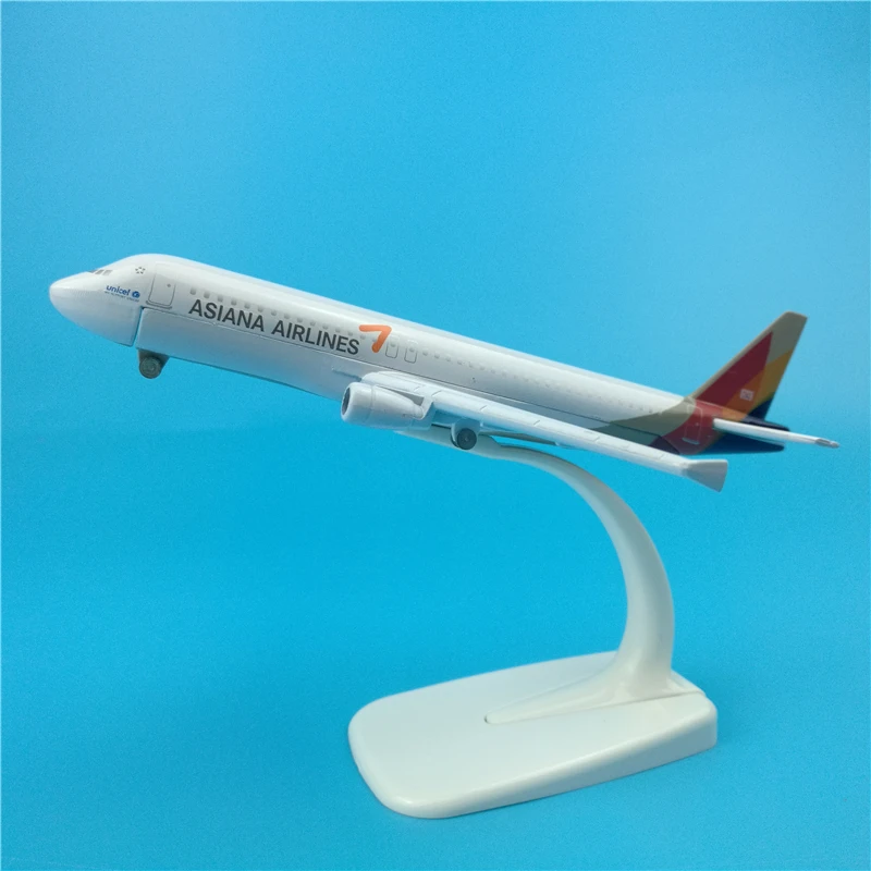 16 см с колесами Asiana Airways A320 модель самолета 1:230 металлический сувенир туриста