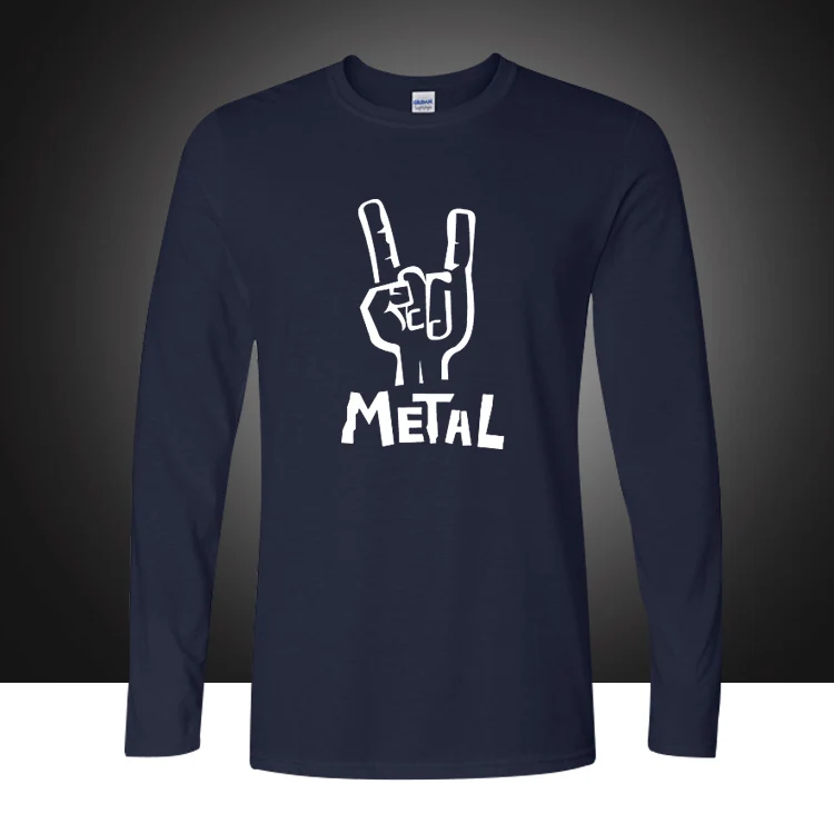 2021 Новинка осени модные хип-хоп футболка из хлопка с принтом металлический