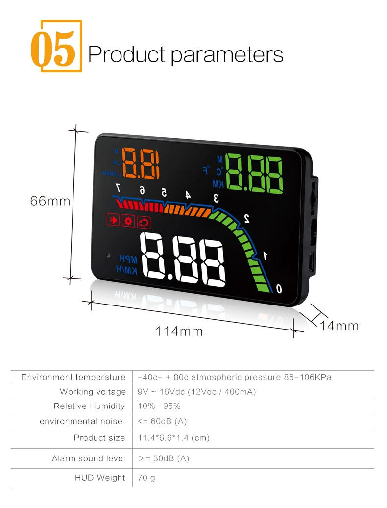 4 дюйма T100 автомобилей HUD Head Up Дисплей OBD2 II EOBD Overspeed Предупреждение Системы