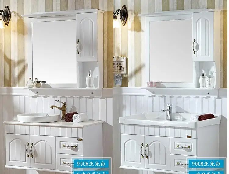 Комбинация ковчега для туалета из ПВХ шкаф ванной комнаты. Маленькая семейная