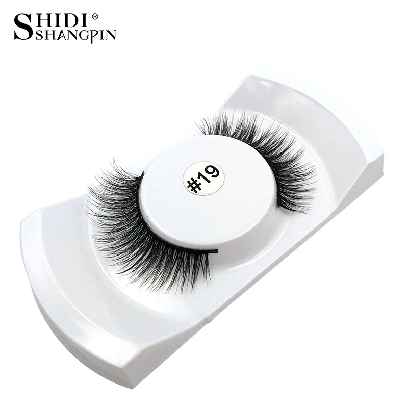 1 Pair False Eyelashes Natural Makeup 3d Mink Lashes Long Fake Eyelash Extension Faux Strip Eye Non Magnet #19 | Красота и здоровье