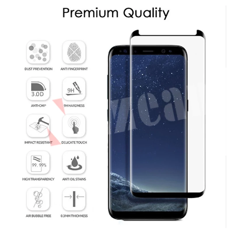 Sinzean 25 шт./лот для Samsung Galaxy Note 8 /Note 9 3D изогнутый полный клей чехол дружественное