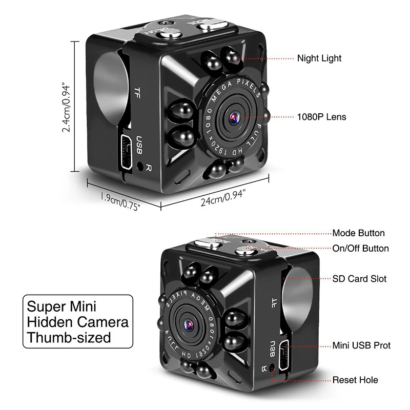 SQ10 мини Беспроводной Камера Регистраторы HD движения Сенсор Micro USB Full 1080 P