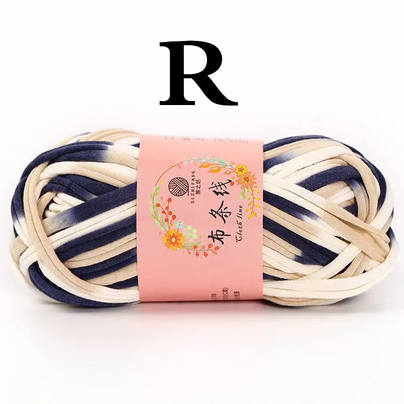 R 100 г, для дома, красочные, сделай сам, вязаная крючком ткань, ковры, пряжа, хлопок, шерсть, вязание, пункт, ручная вязка, толстая вязаная корзина, одеяло - Цвет: R