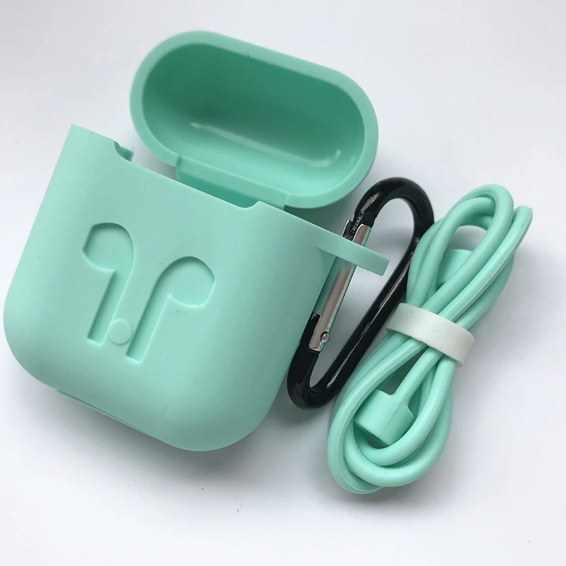 Function Case For Earpods Silicone Pouch Box+Anti-Lost Headphone Strap+Ear Cover Hooks Apple AirPods | Электроника