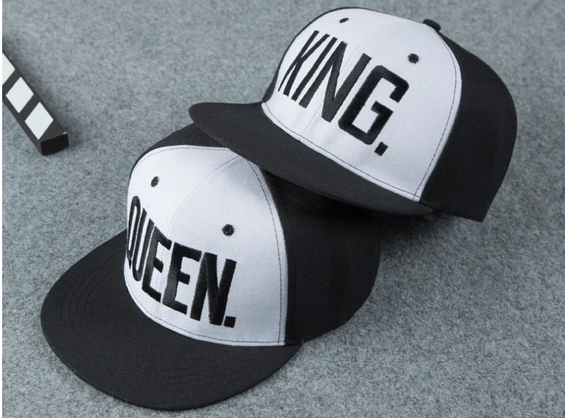 Бейсбольная кепка KING QUEEN, бейсболка для мужчин и женщин, козырек, кепка s dad Bone, белая, черная, для влюбленных, в стиле хип-хоп, Спортивная Кепка, кепки