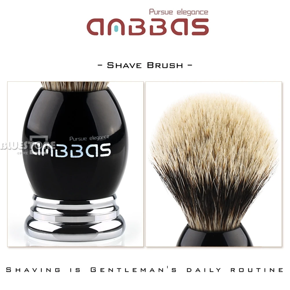Anbbas супер класса щетка для бритья ручка из смолы и сплава груминга мужчин|badger shaving