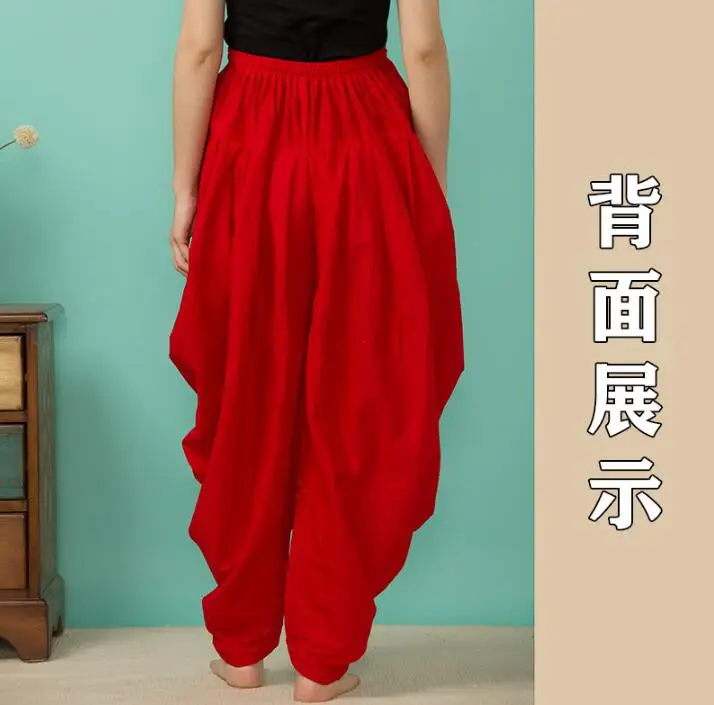 Женские хлопковые брюки 8 цветов традиционный этнический стиль свободный низ для