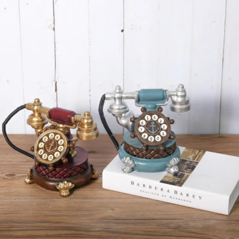 Zakka Европа Винтаж телефон миниатюры Ретро домашний декор мебель фигурки