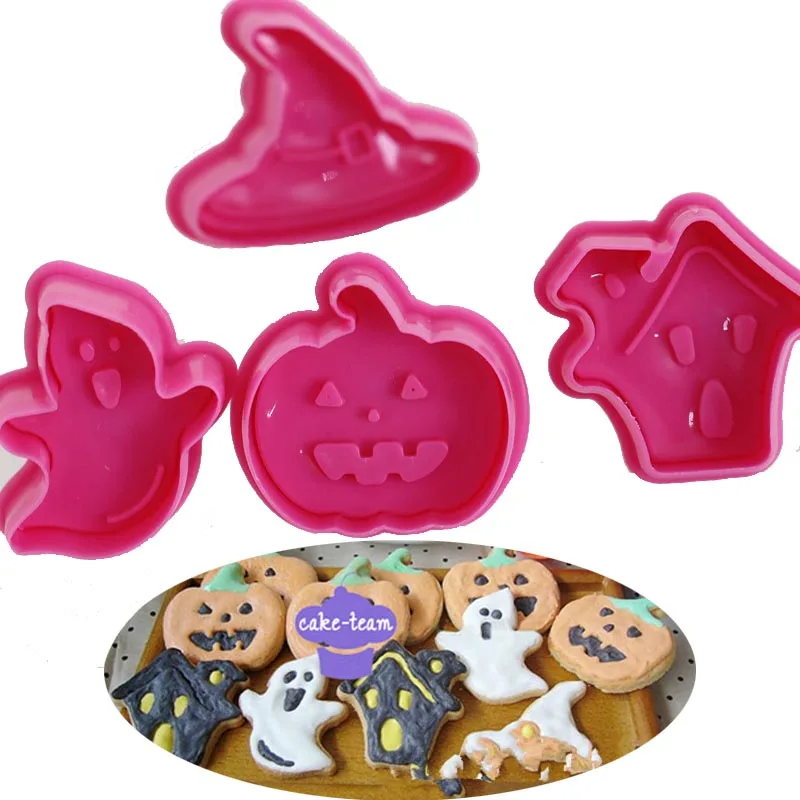 4 шт./компл. Хэллоуин печенье резаки для печенья форма Фондон инструмент