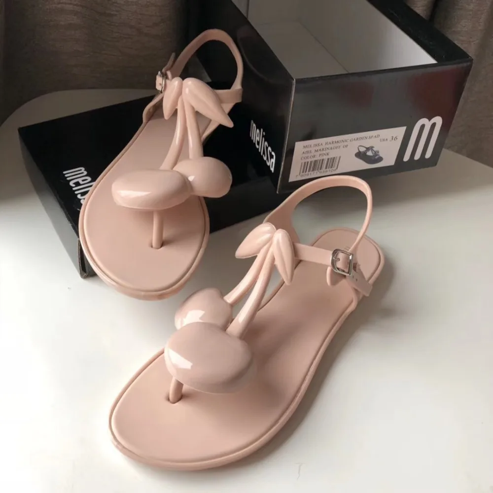 Высококачественные сандалии melissa Женская обувь Удобные на плоской подошве