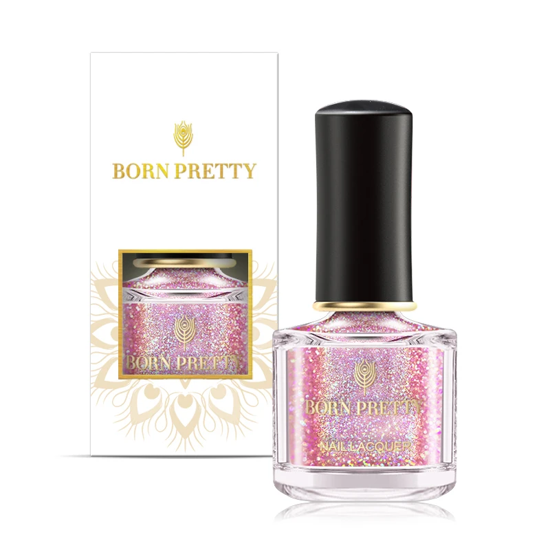 BORN PRETTY 6 мл голографический лак для ногтей Блестящий мерцающий лазерный эффект лак для ногтей маникюр DIY лак для ногтей