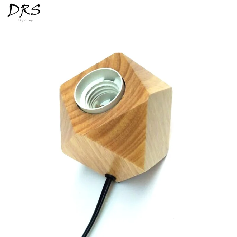 Простой креативный деревянный однотонный циферблат лампа для спальни алмазная