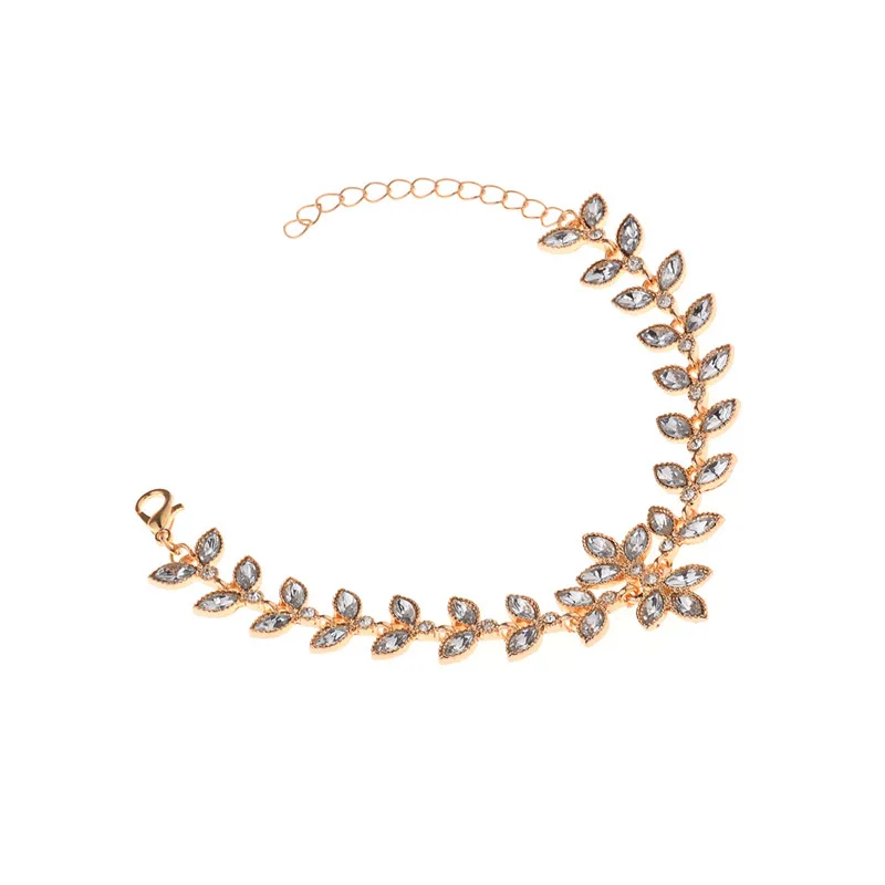 Xuanran 1 шт. золото/серебряный цвет кристалл оставляет браслет Талисманы Мода