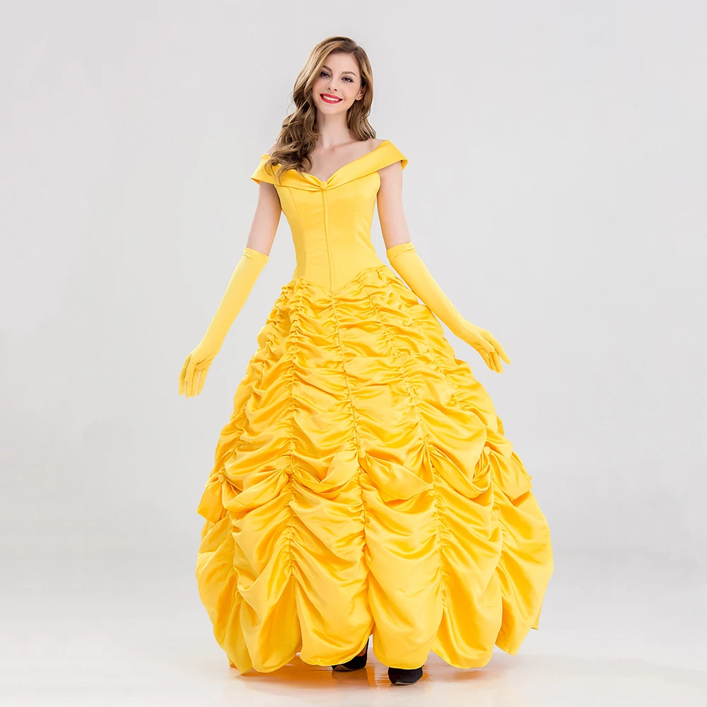 2021 Косплей костюм из фильма Красавица и чудовище принцессы Белль для взрослых