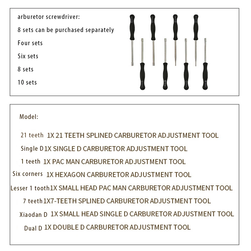 Новый инструмент для настройки карбюратора шлицевая отвертка Регулировка набор