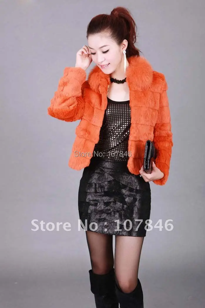 (TopFurMall) весенняя женская модная куртка из натурального кроличьего меха с лисьим