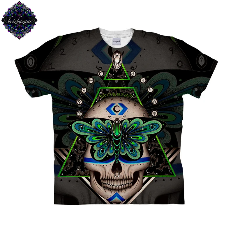 

Prophecies By Brizbazaar Art Skull T shirt Men Women t shirt Prints Tee Funny t-shirt 3d Top Anime Cloth Short Sleeve Drop Ship