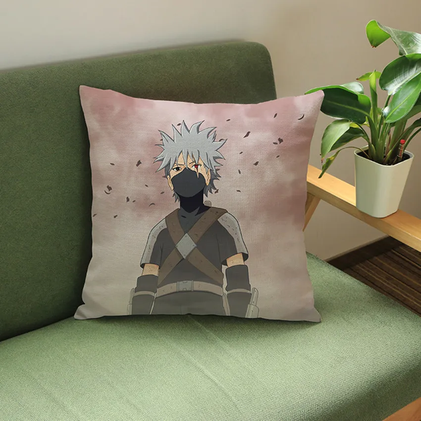 Подушка-чехол для подушки Naruto Anime Manga с бесплатной доставкой, размером 45*45 см для дивана, кресла или постельного белья.