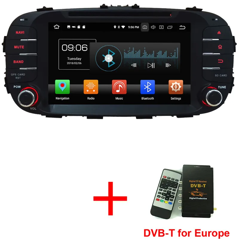 Radio x DVB-T TV Box KLYDE 8 ''4G Восьмиядерный PX5 Android 8,0 4 Гб ОЗУ 32 Гб ПЗУ BT автомобильный DVD мультимедийный плеер радио gps навигация для Kia Soul - Цвет: Radio x DVB-T TV Box
