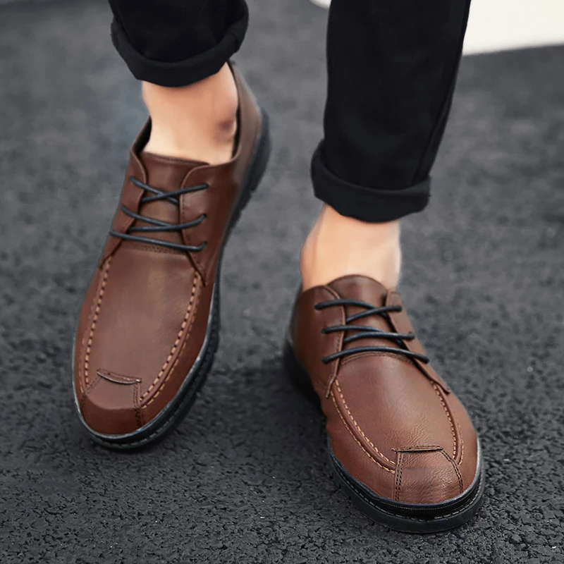 Mens Business Shoes Spring Autumn Man Casual Black Brown Walking Male Footwear Comfortable Classic For Men | Обувь