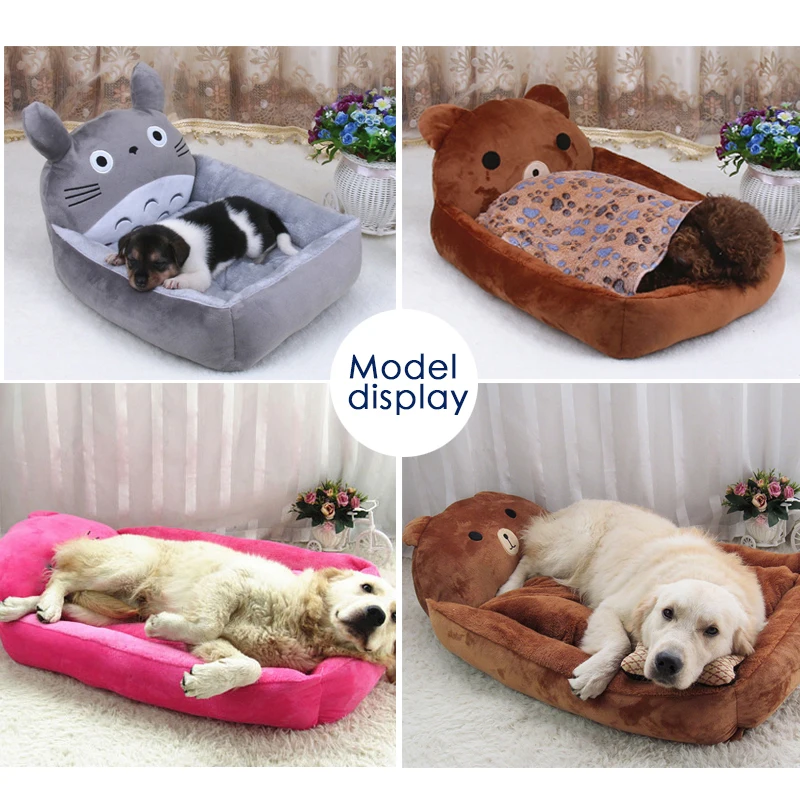 pet dog bed Animal Cartoon Shaped Dog House Sofa Puppy Flannel Kennel Cat Litter pet cat Mats big dog bed cat kennel Plush mat