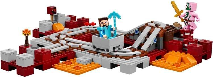 10620 Nether железная дорога совместима с Minecrafted блок набор творческие строительные игрушки 399 шт