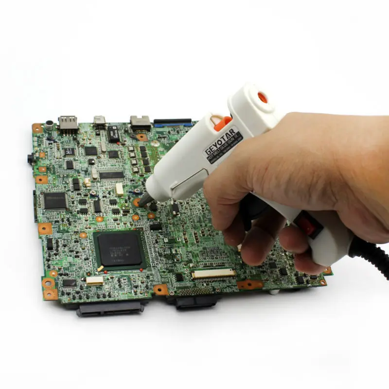 Клеевой пистолет с бесплатной вилкой Стандарта ЕС 20 Вт 1 шт. клей карандаш 7 мм