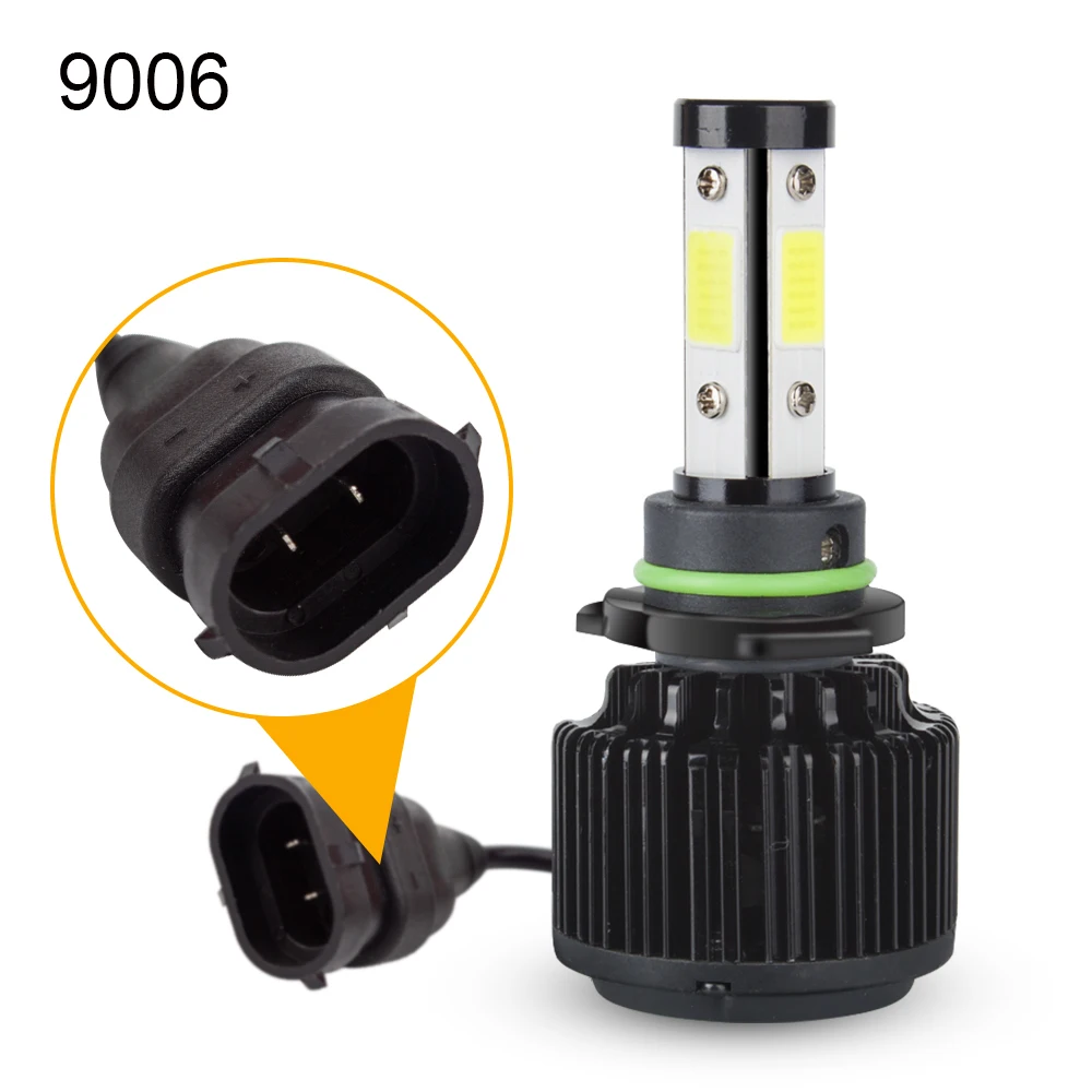 4 стороны люмен COB 100W 11000lm H4 Hi короче спереди и длиннее сзади) H7 H11 9005 9006 автомобиля светодиодный фар автоматические светодиодные лампы для фар головного света и противотуманных фар с возможностью креативного 12v 24v