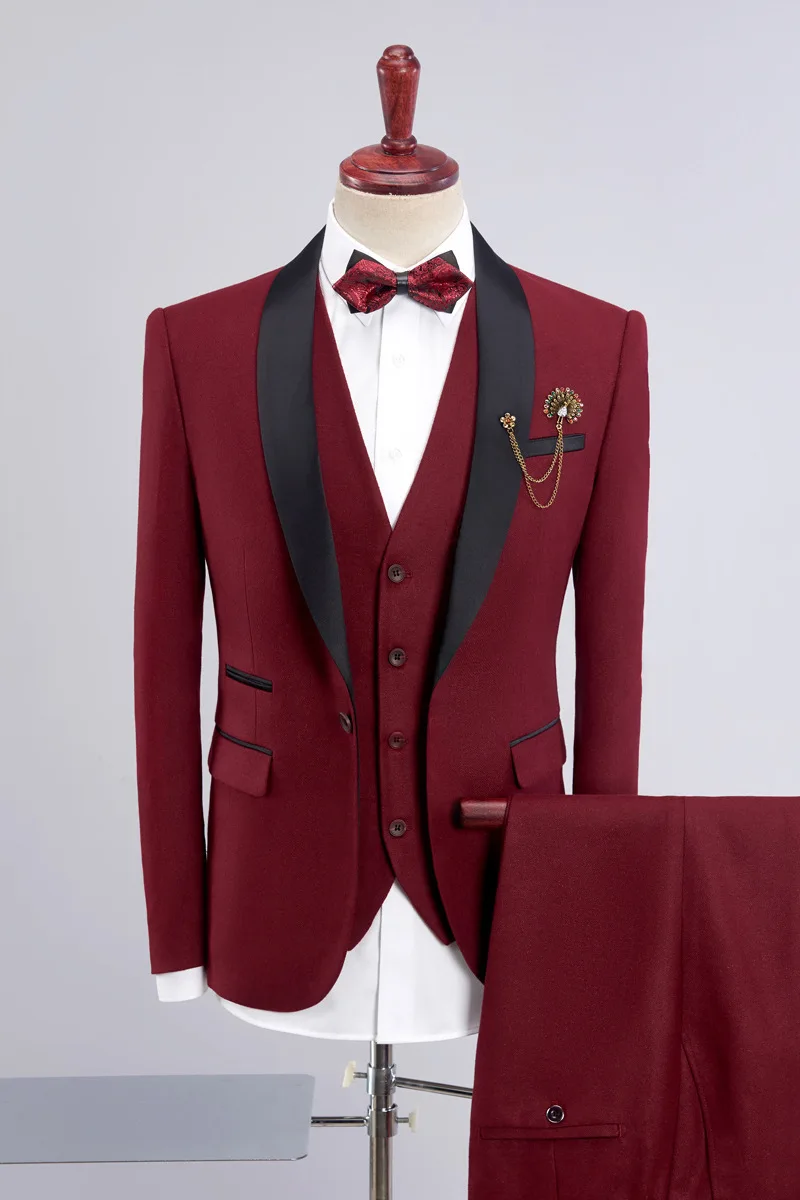 

Men's British Style Suit Three-piece Suit Traje De Boda Hombre (jackets+Vest+pants)