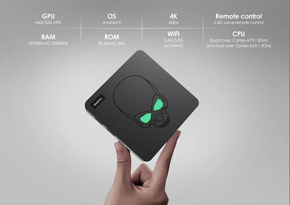 Beelink GT King tv Box Android 9,0 Amlogic S922X шестиядерный G52 MP6 графика 4 Гб LPDDR4 64 Гб rom 5,8G WiFi Bluetooth 4,1 4K 75 Гц
